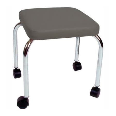 Fabrication Enterprises Mobile Treatment Stool, 14" Square Top, 18" Height, Gray 16-1602